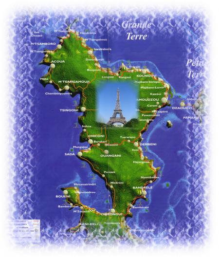 MAYOTTE ( Dzaoudzi-Pamandzi ) vers  FRANCE ( Paris)